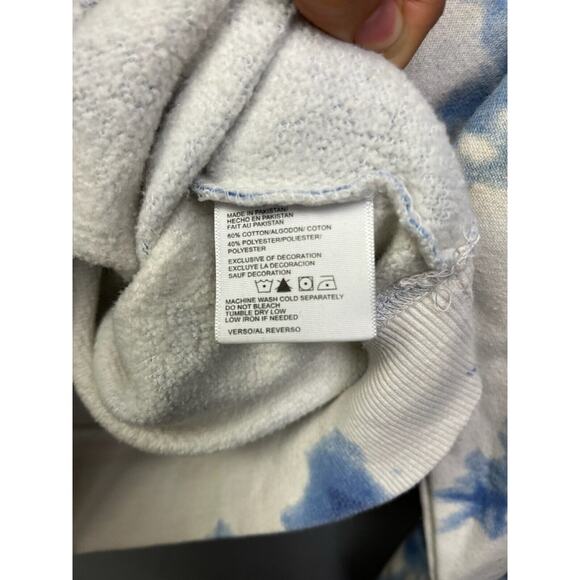 Sunriver Hoodie Womens Large Blue Tie Dye Pullover Sweatshirt Pocket Destination - Picture 7 of 8